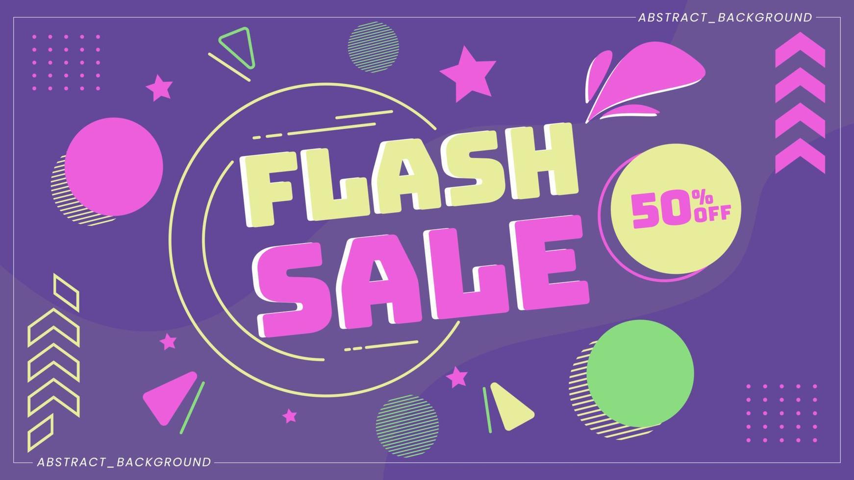 Abstract geometric flash sale background vector