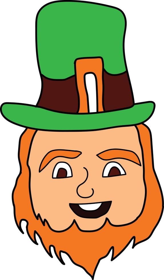 Imagen de vector de icono de personaje irlandés duende