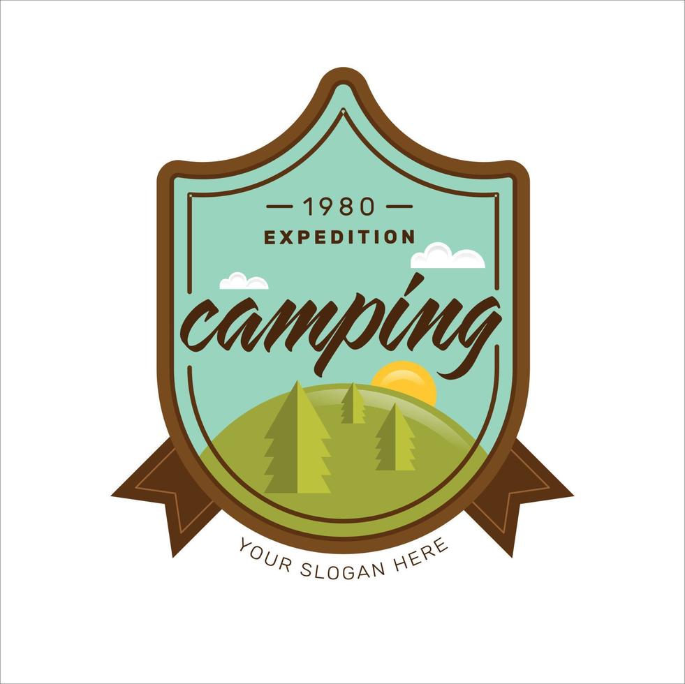 camping design and adventure in mountain nature vector