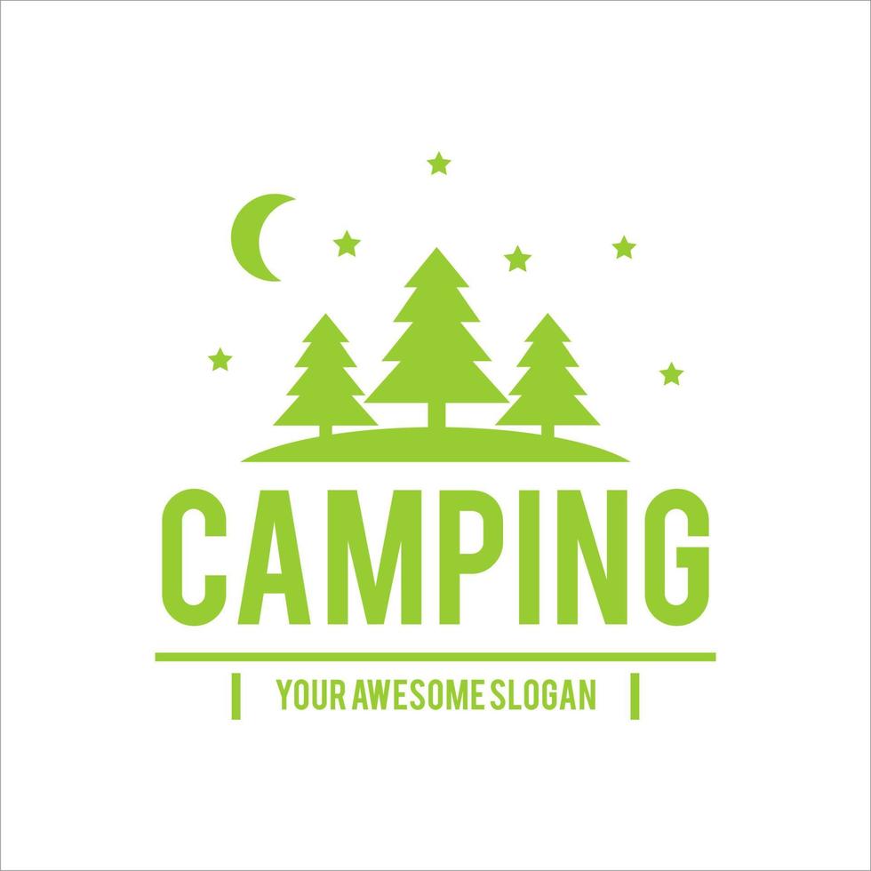 diseño de camping y aventura en la naturaleza de montaña vector