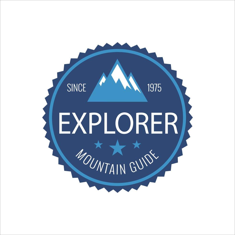 simple business logo about adventure in mountain nature,camping and survival vector