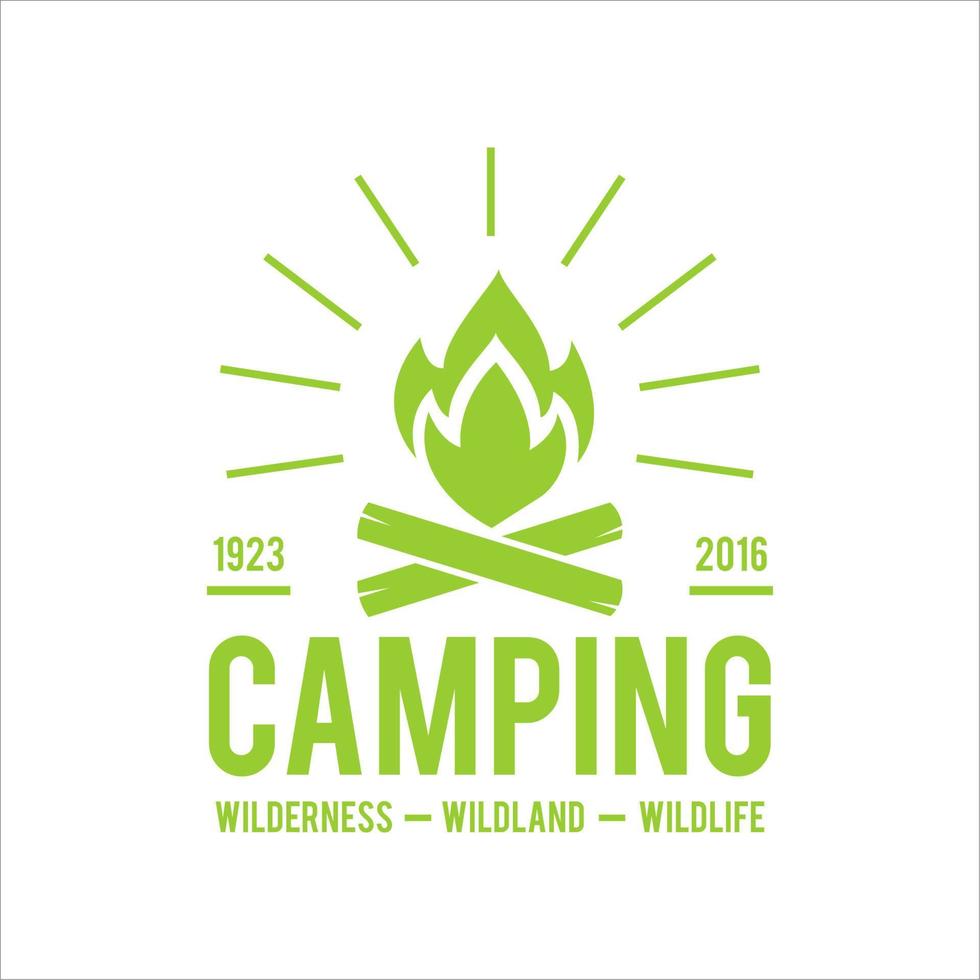 diseño de camping y aventura en la naturaleza de montaña vector