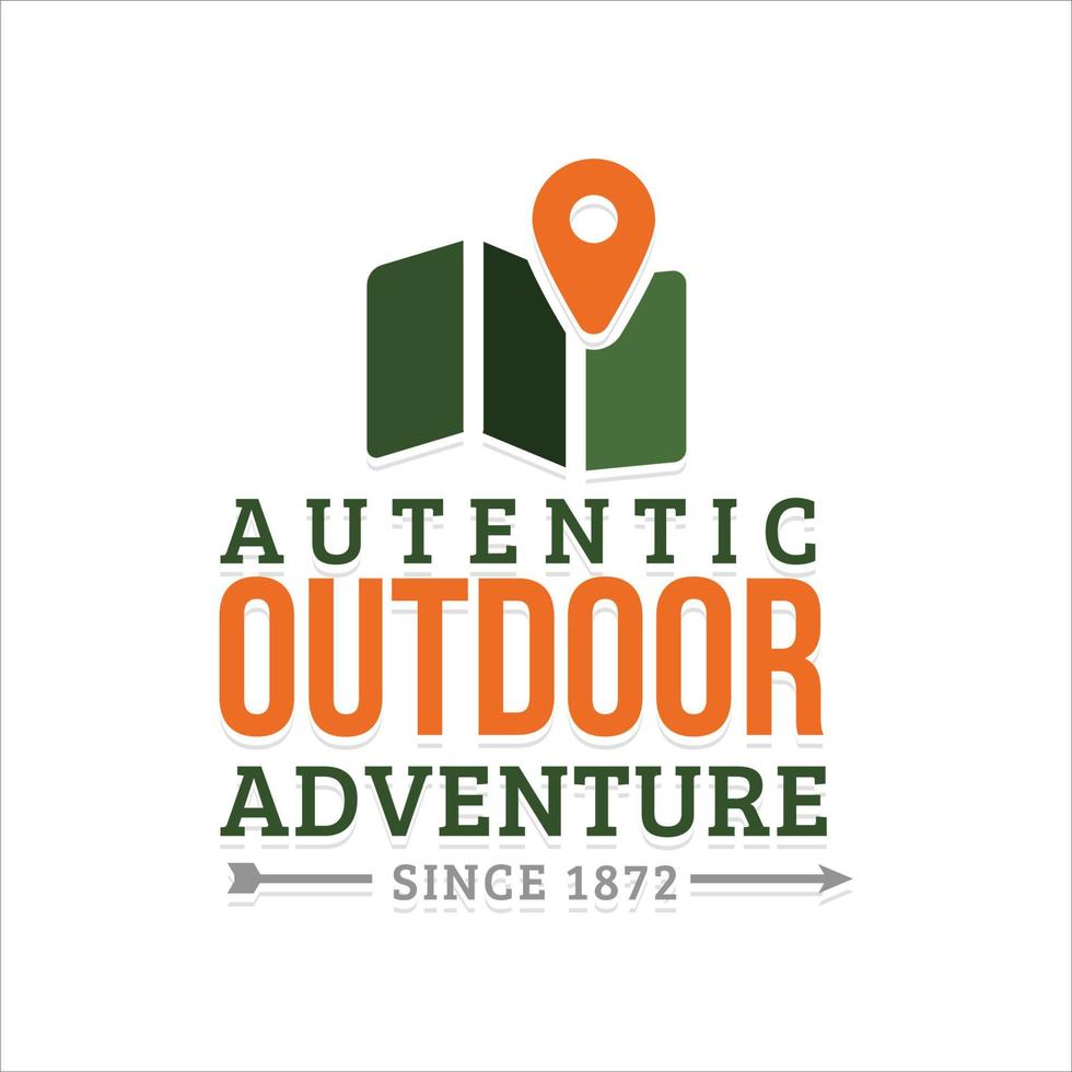 simple business logo about adventure in mountain nature,camping and survival vector