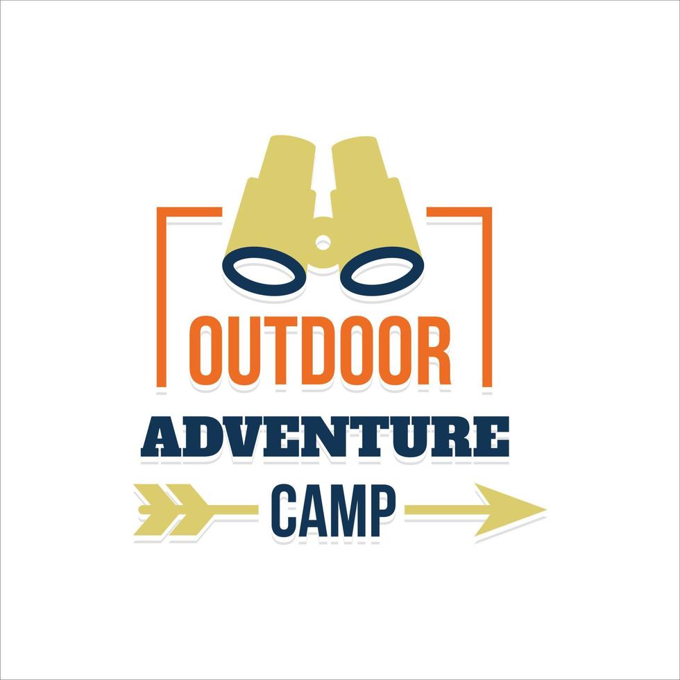 simple business logo about adventure in mountain nature,camping and survival vector