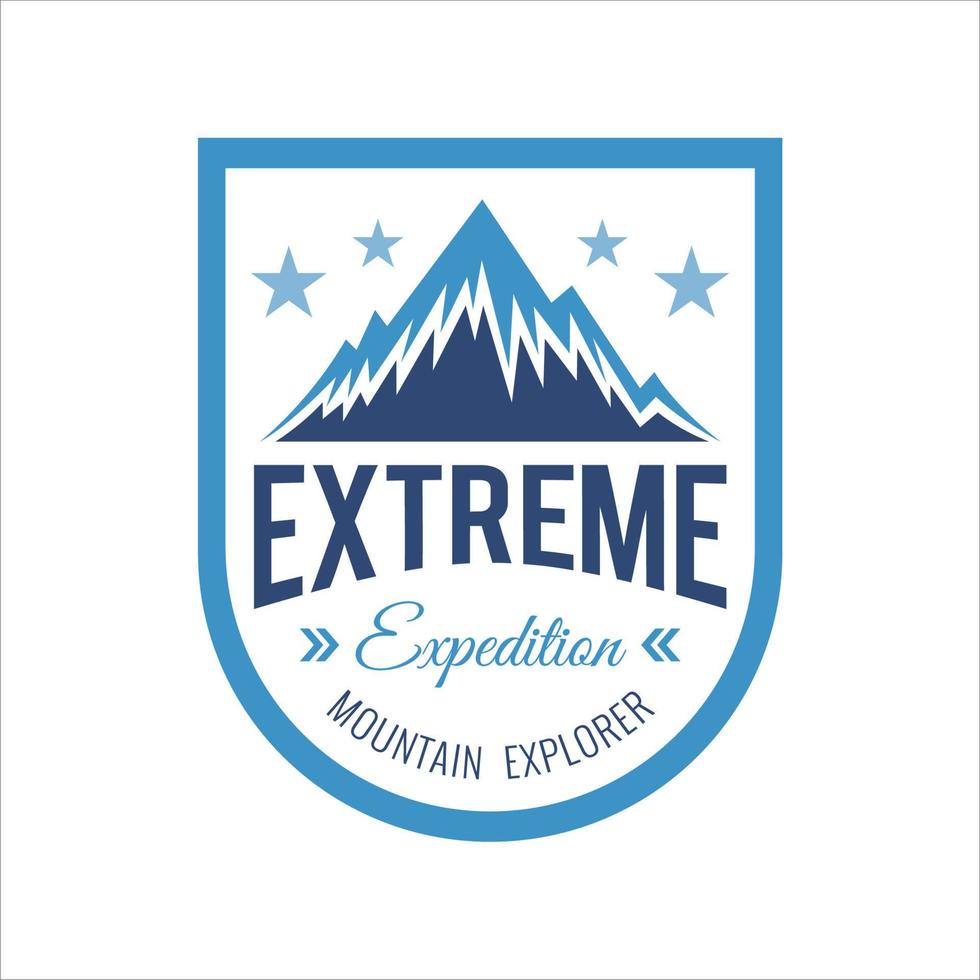 simple business logo about adventure in mountain nature,camping and survival vector