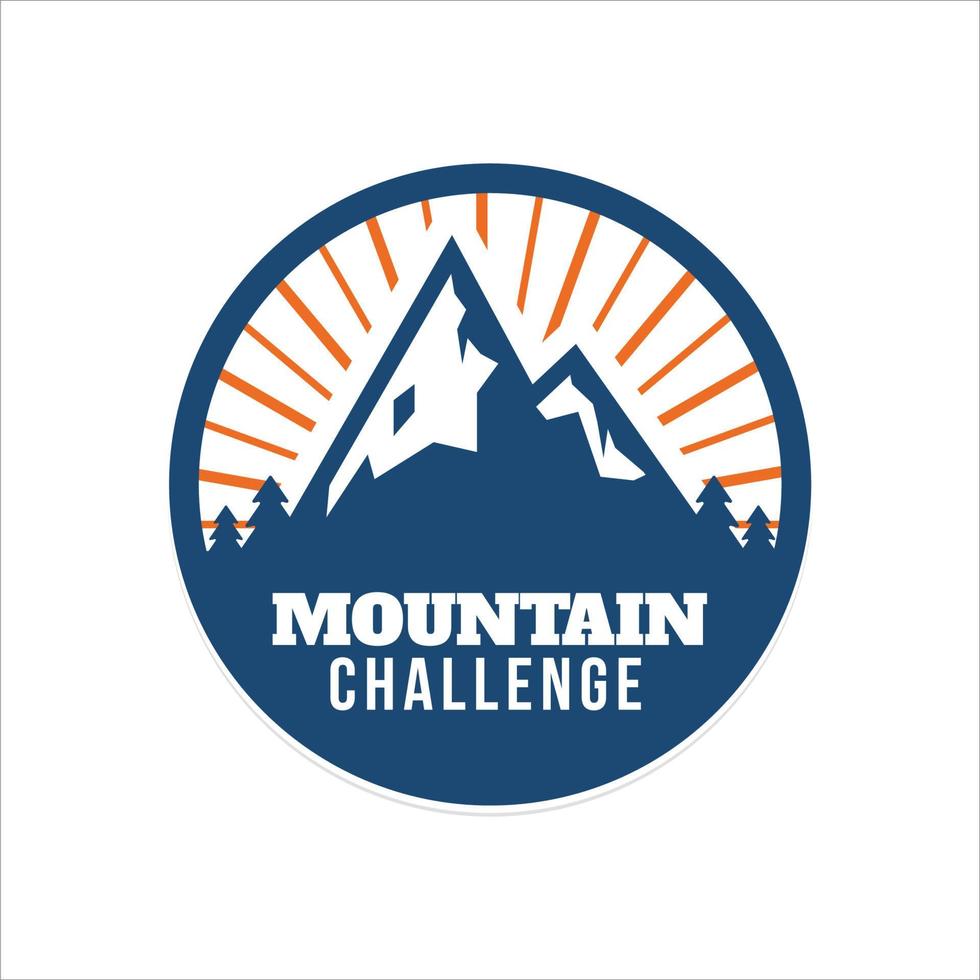 simple business logo about adventure in mountain nature,camping and survival vector