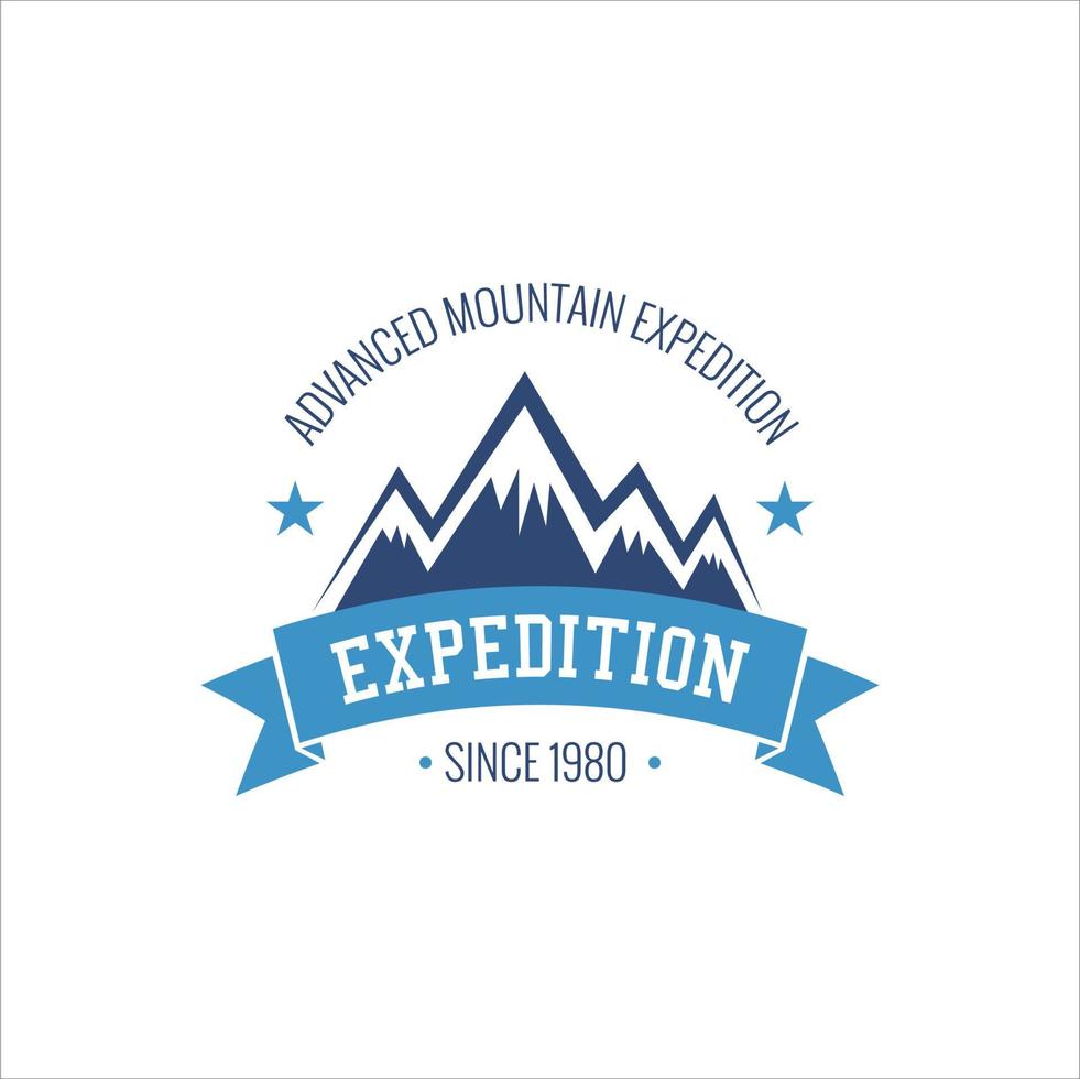 logotipo de empresa sobre paisaje de montaña vector