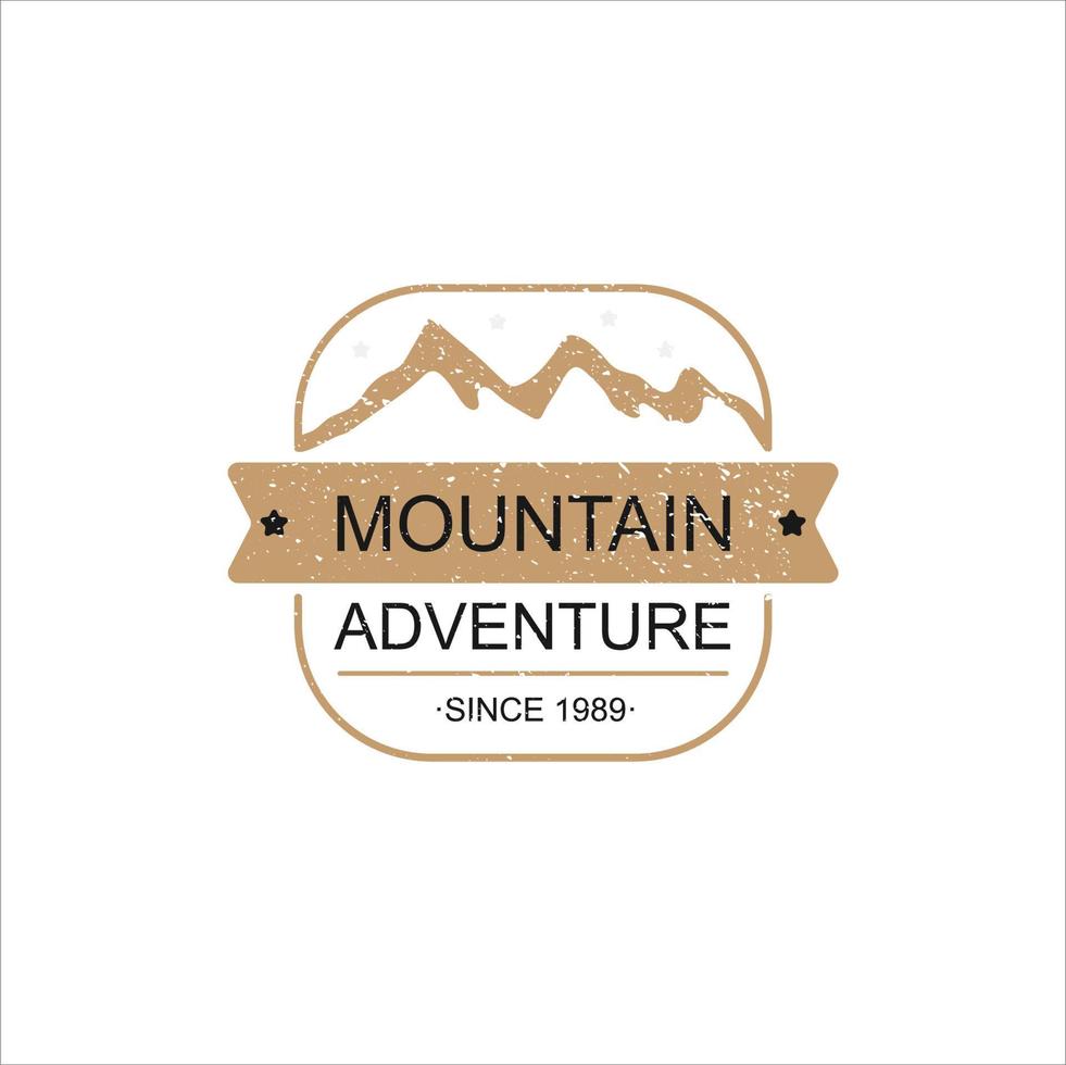 logotipo de empresa sobre paisaje de montaña vector