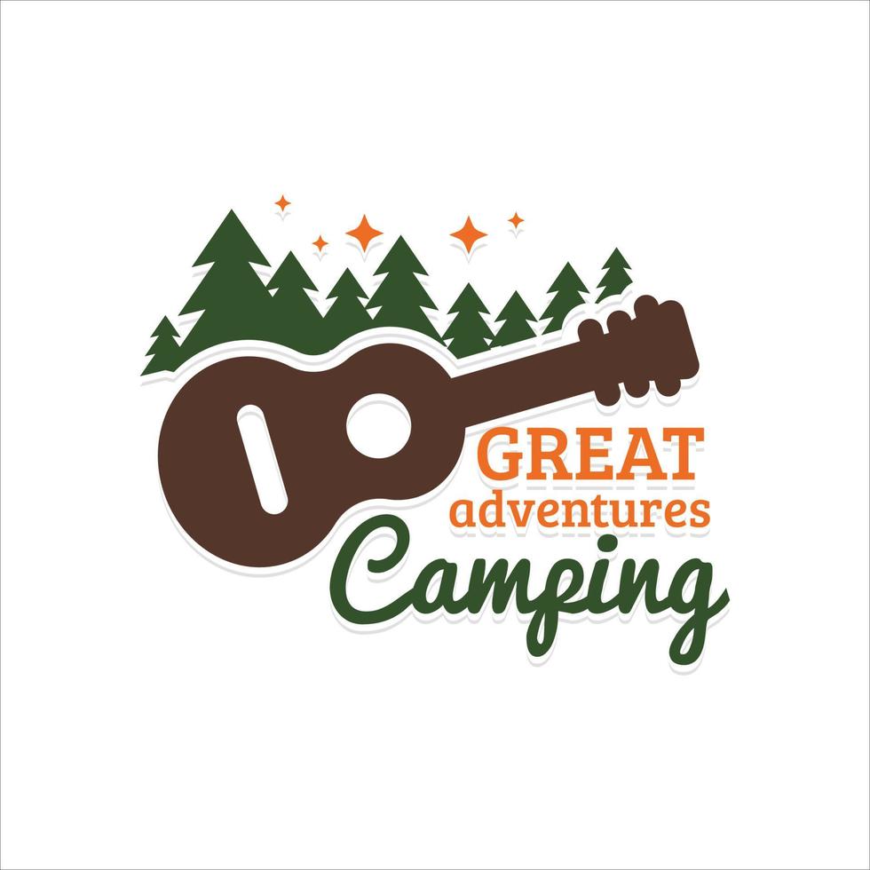 camping design and adventure in mountain nature vector