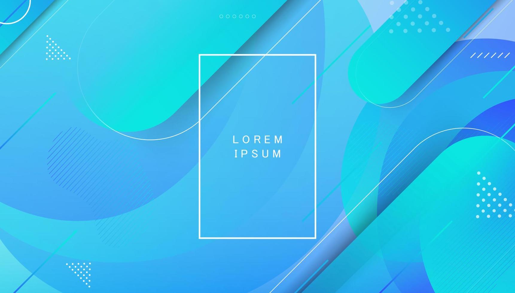 Colorful landing page abstract geometric shape and dynamic background on gradient colour. vector