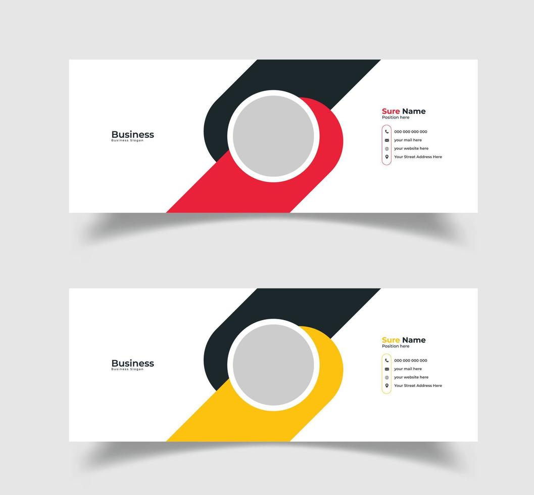 Email Signature Template vector
