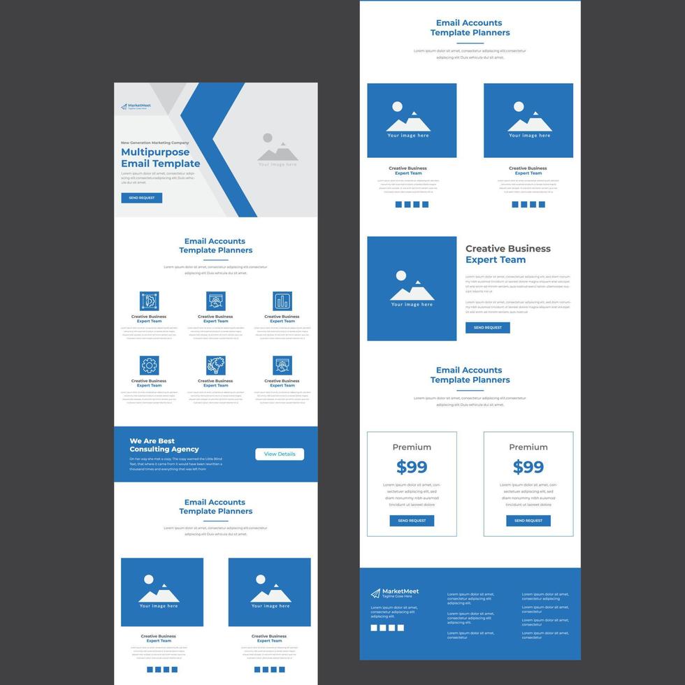 Multipurpose Business Email template Design 5844209 Vector Art at Vecteezy