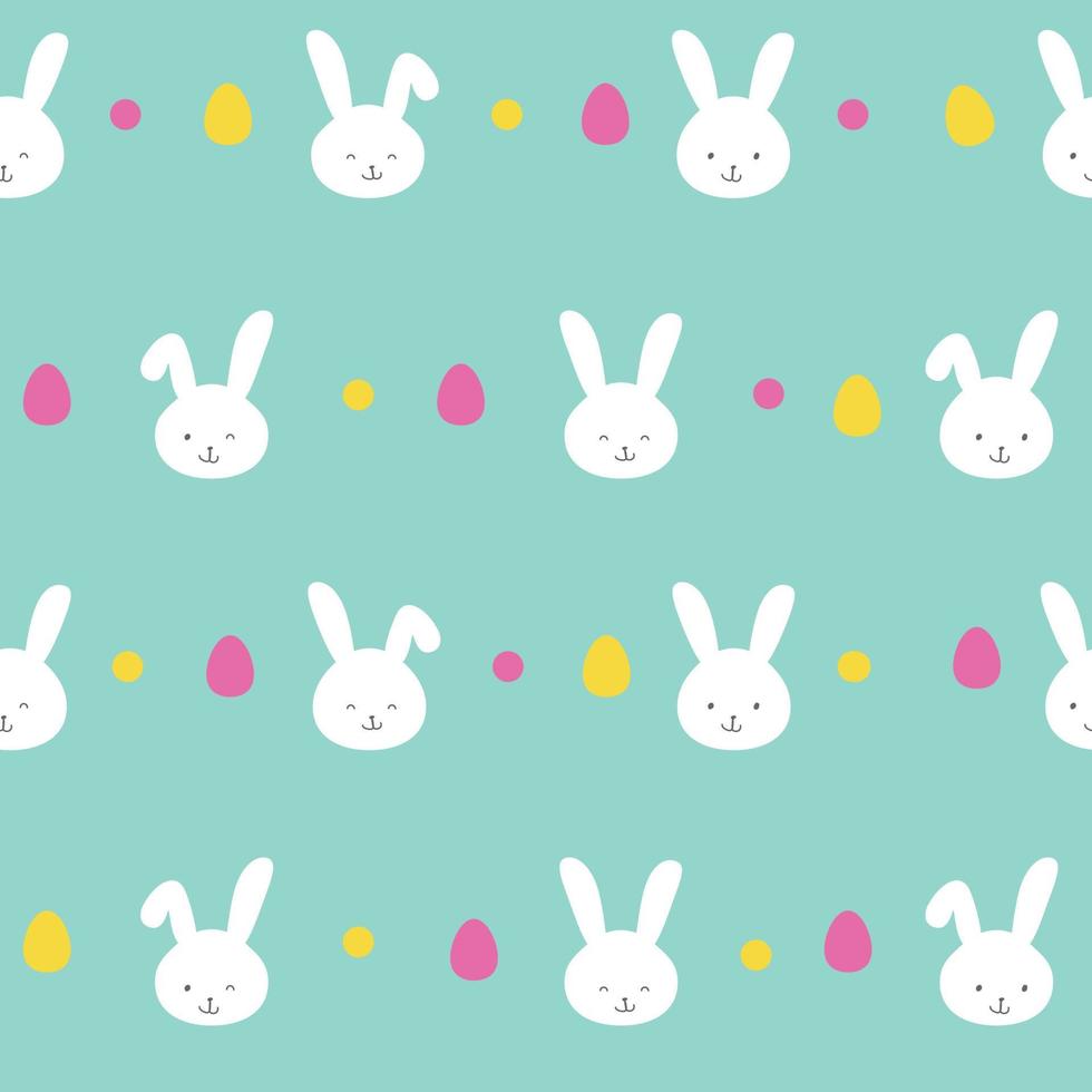 Bunnies and Eggs Seamless Print Pattern vector