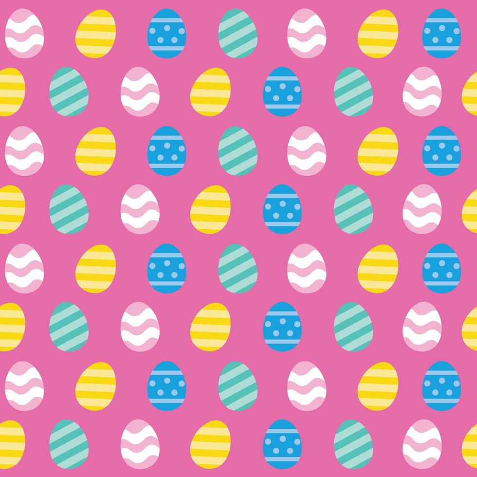 Colourful Easter Eggs seamless repeat pattern vector