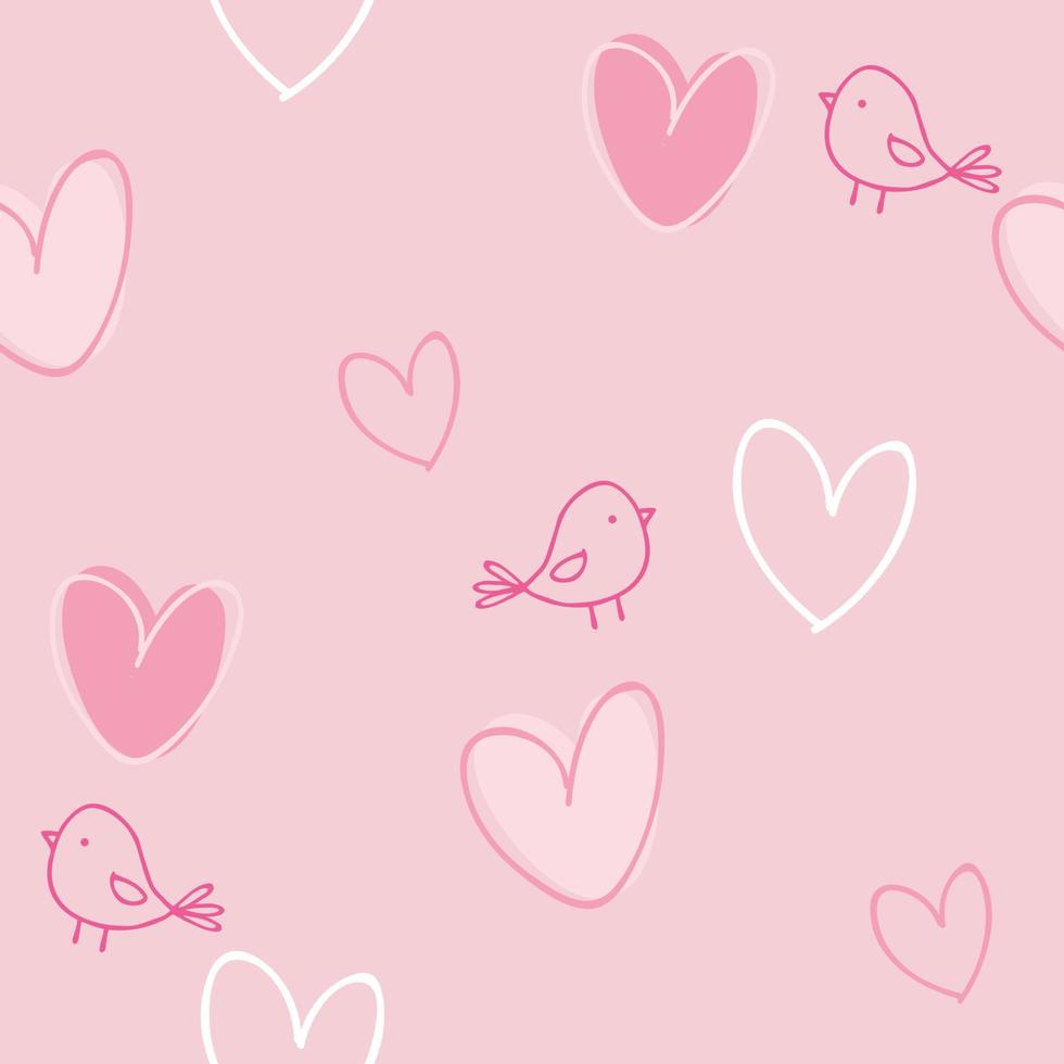 Love hearts pattern seamless pattern Print vector