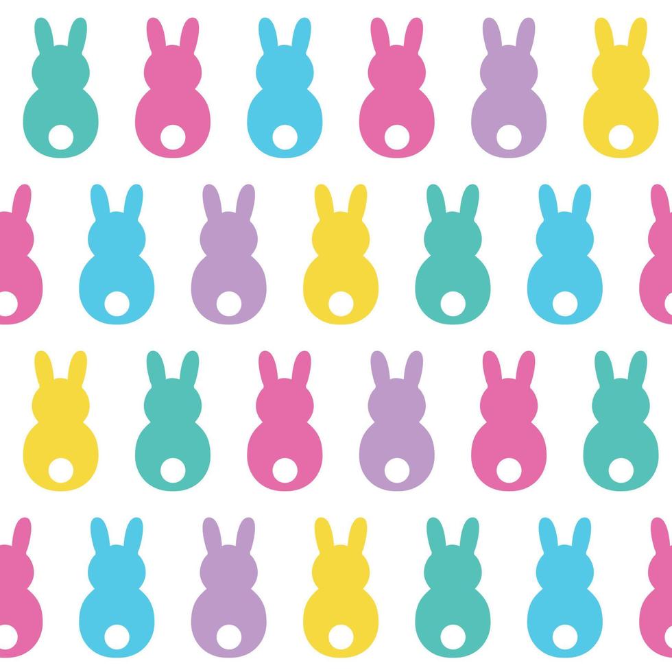 Easter bunnies seamless pattern vector