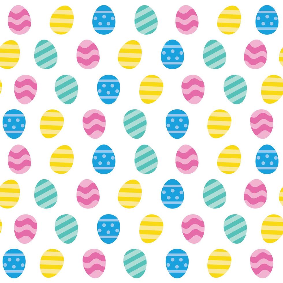 Colourful Easter Eggs seamless repeat pattern vector