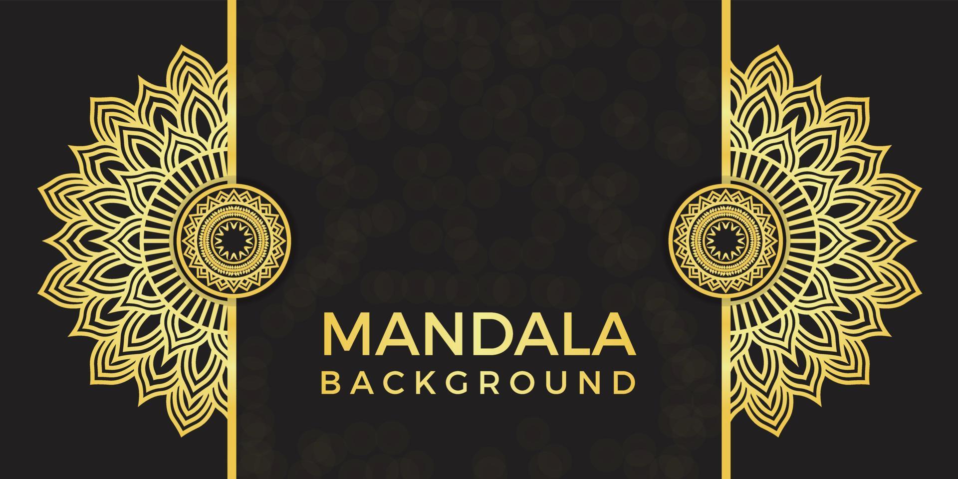 diseño de fondo de mandala islámico de oro de lujo vector