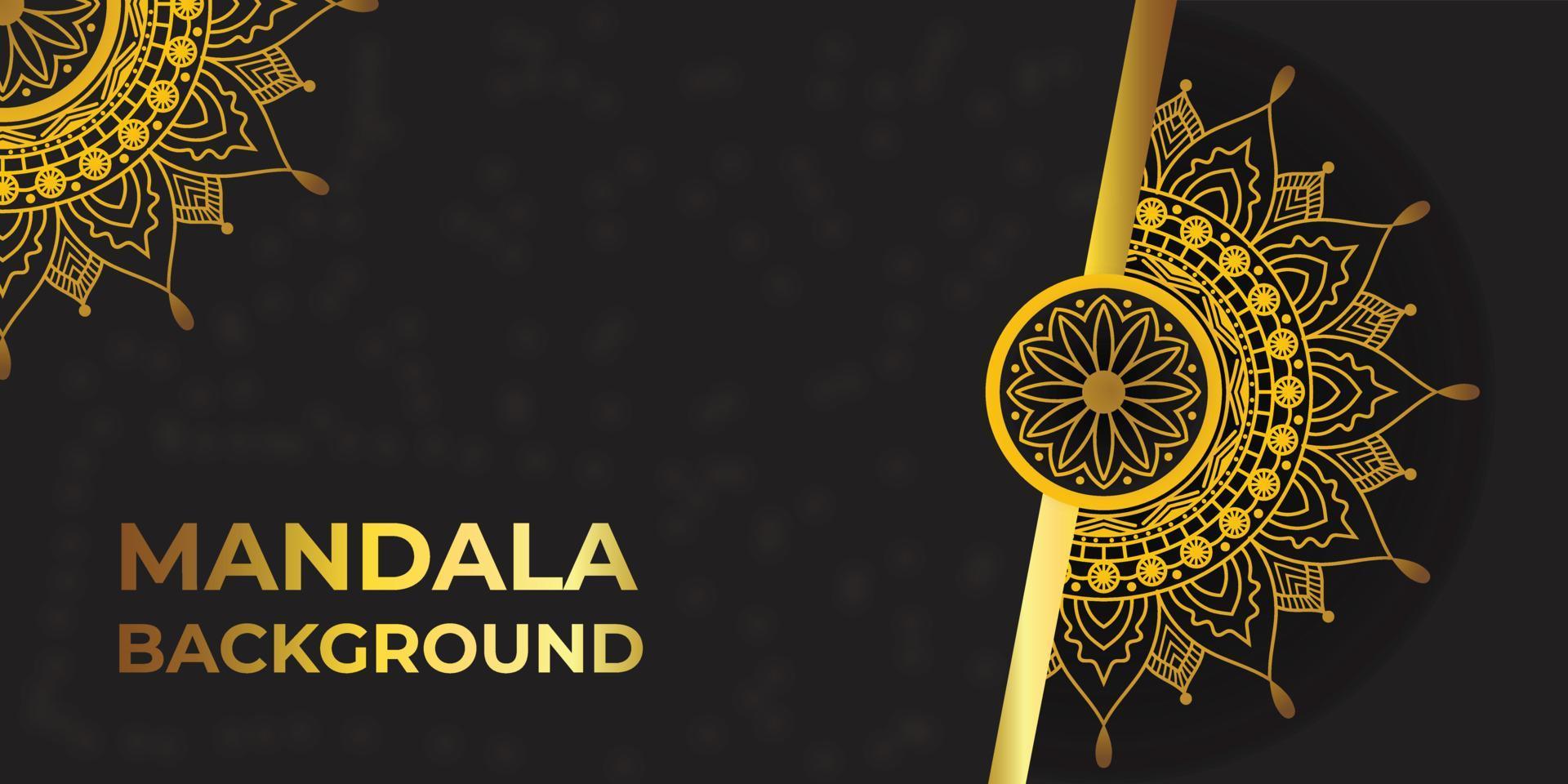 Luxury Gold Islamic Mandala Background Design vector