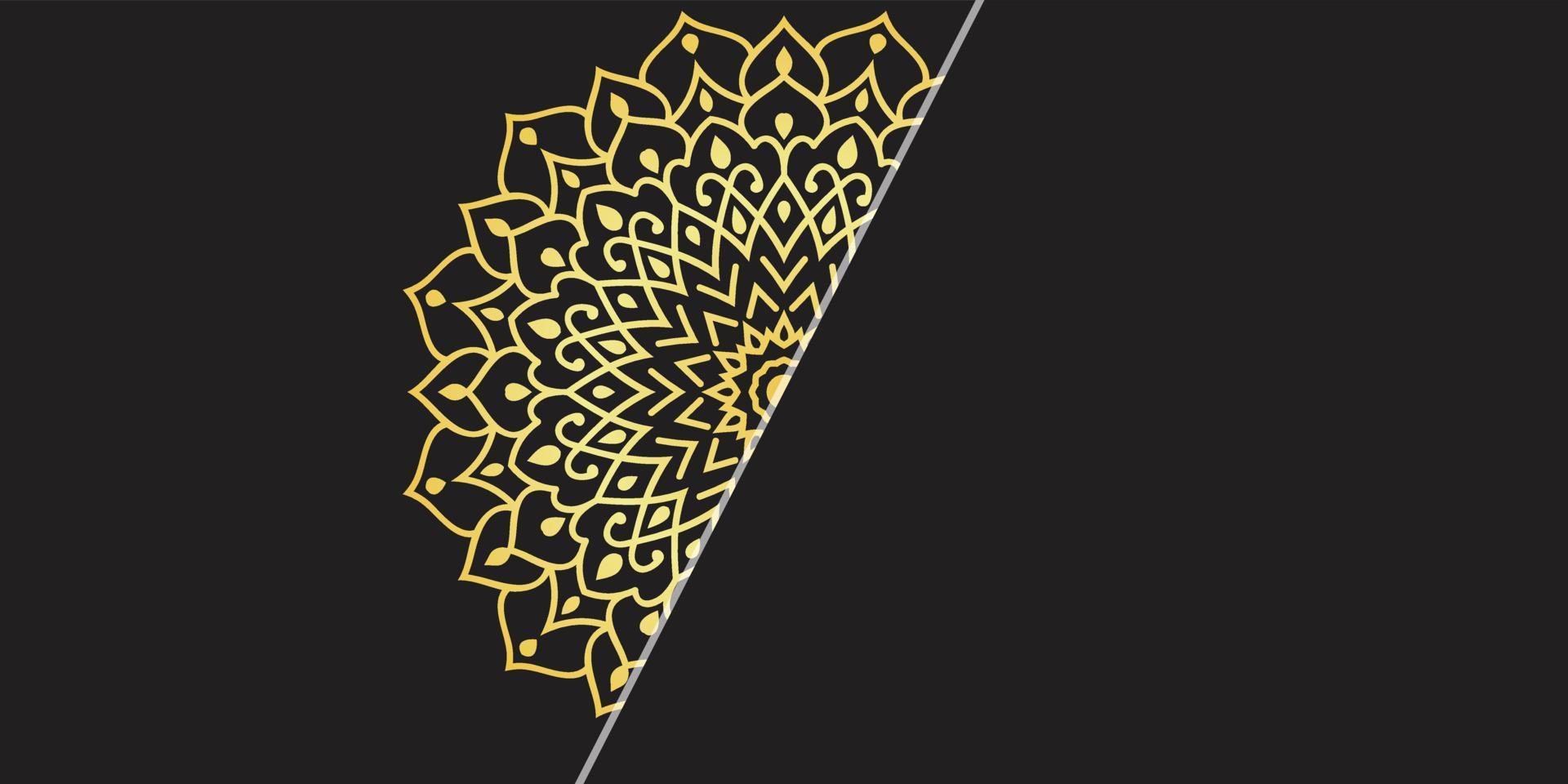Luxury Golden Mandala Background Design Template vector