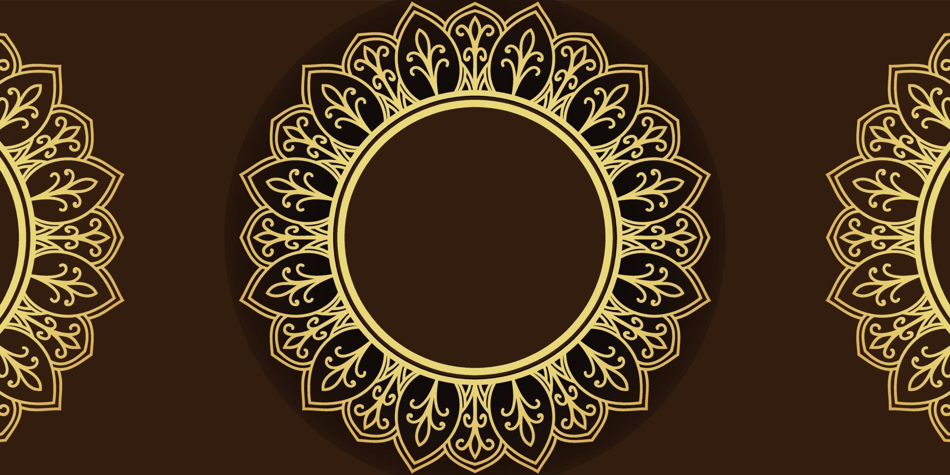 Luxury Golden Floral Mandala Background Design vector