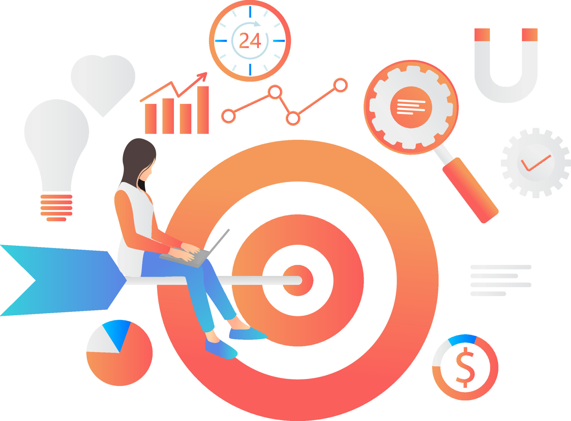 Flat Illustration Of Content Creator With Brilliant Idea 5845583 Vector flat-illustration-of-content-creator-with-brilliant-idea-5845583-vector