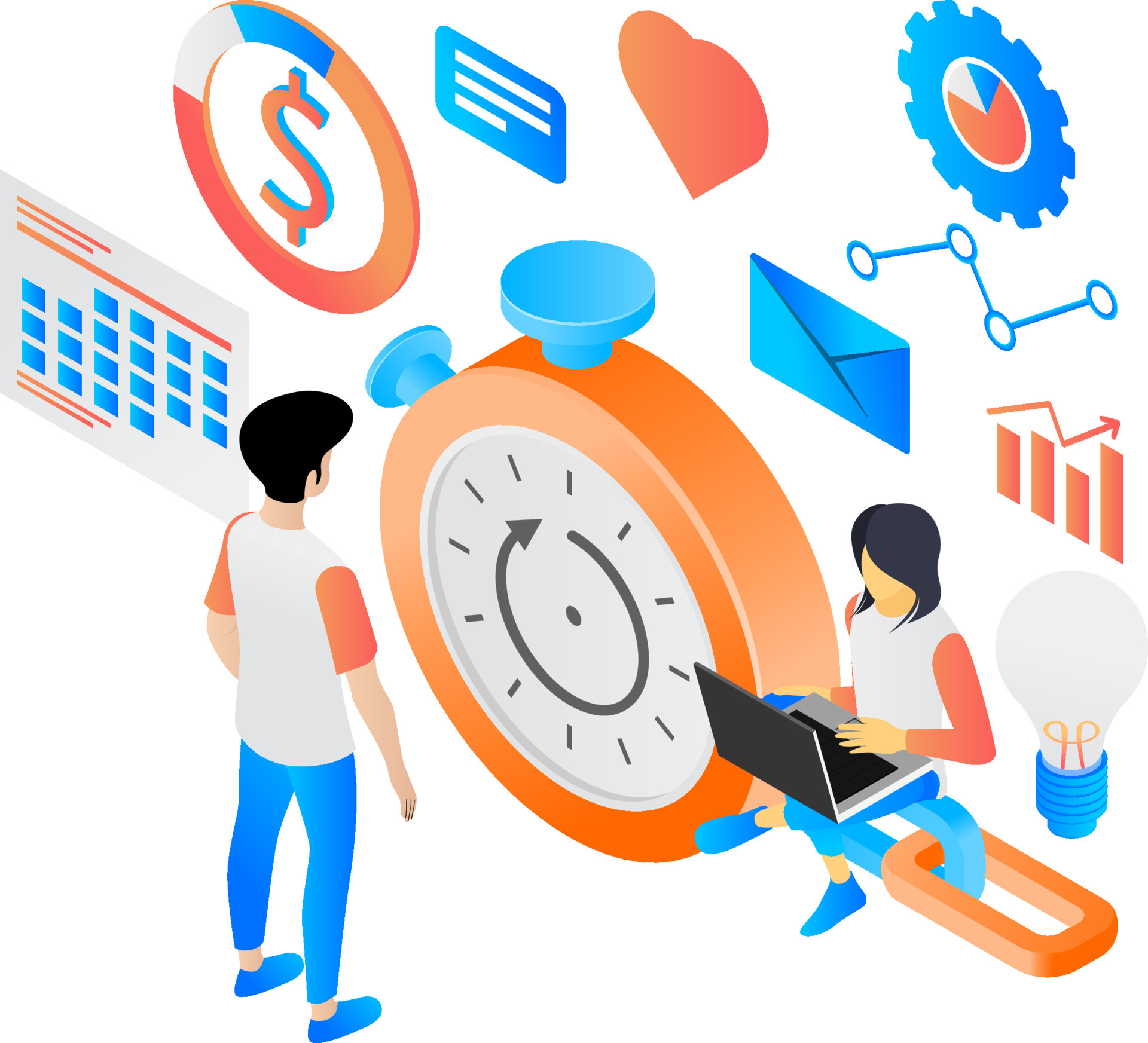 Flat Illustration Of Content Creator With Brilliant Idea 5845585 Vector flat-illustration-of-content-creator-with-brilliant-idea-5845585-vector