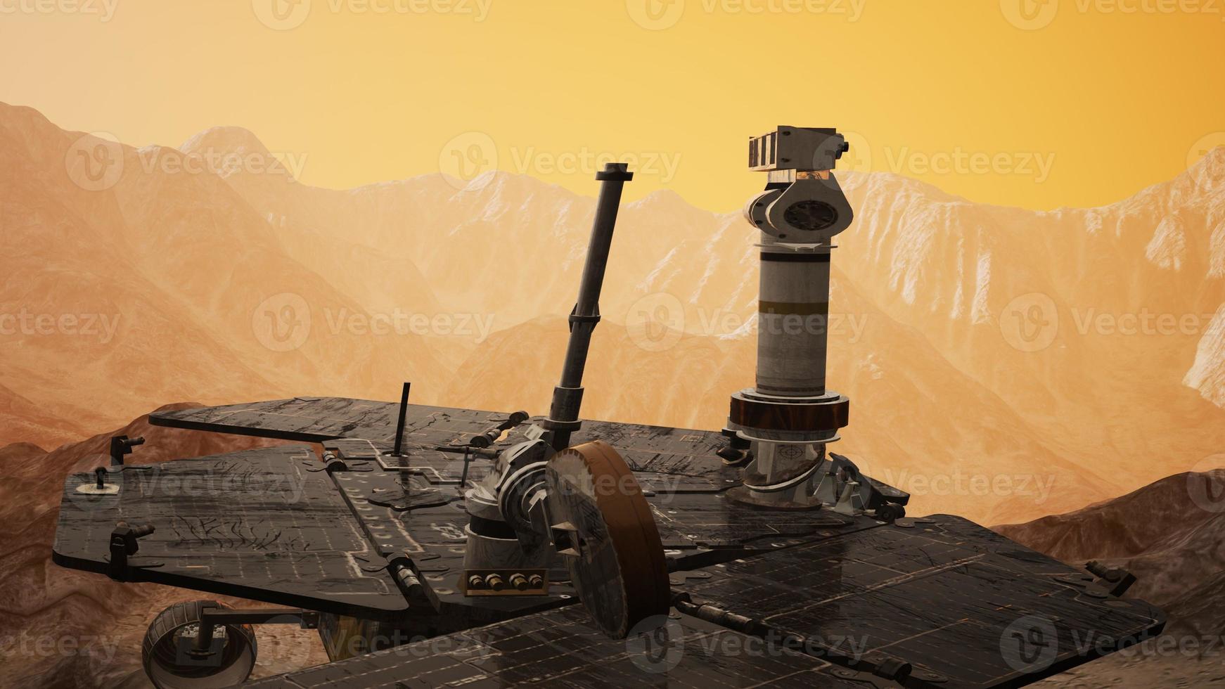 Opportunity Mars exploring the surface of red planet photo