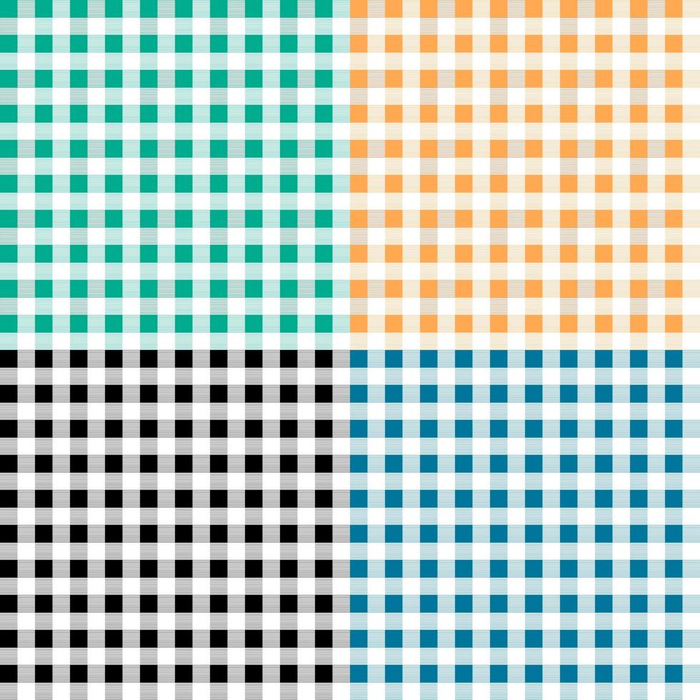 Colorful Checkered Flannel patterns of square for background. vector