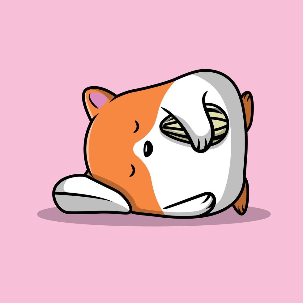 Cute Hamster Sleep Cartoon Vector Icon Illustration. Animal Icon Concept  Isolated Premium Vector. Flat Cartoon Style 5845870 Vector Art at Vecteezy