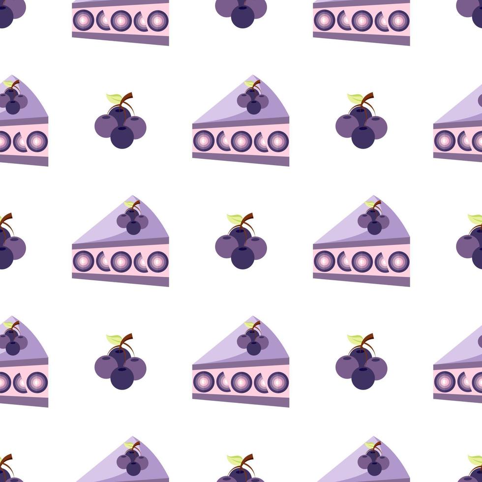 grape cake seamless pattern vector