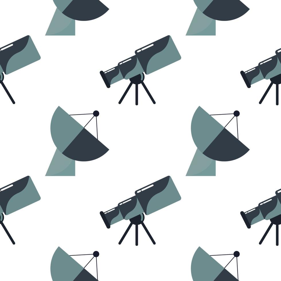 satellite and telescope seamless pattern vector
