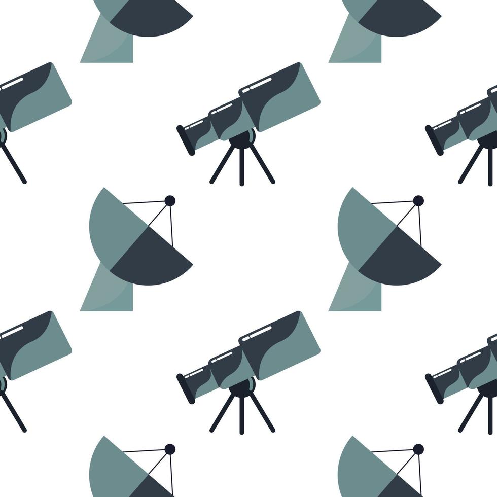 satellite and telescope seamless pattern vector