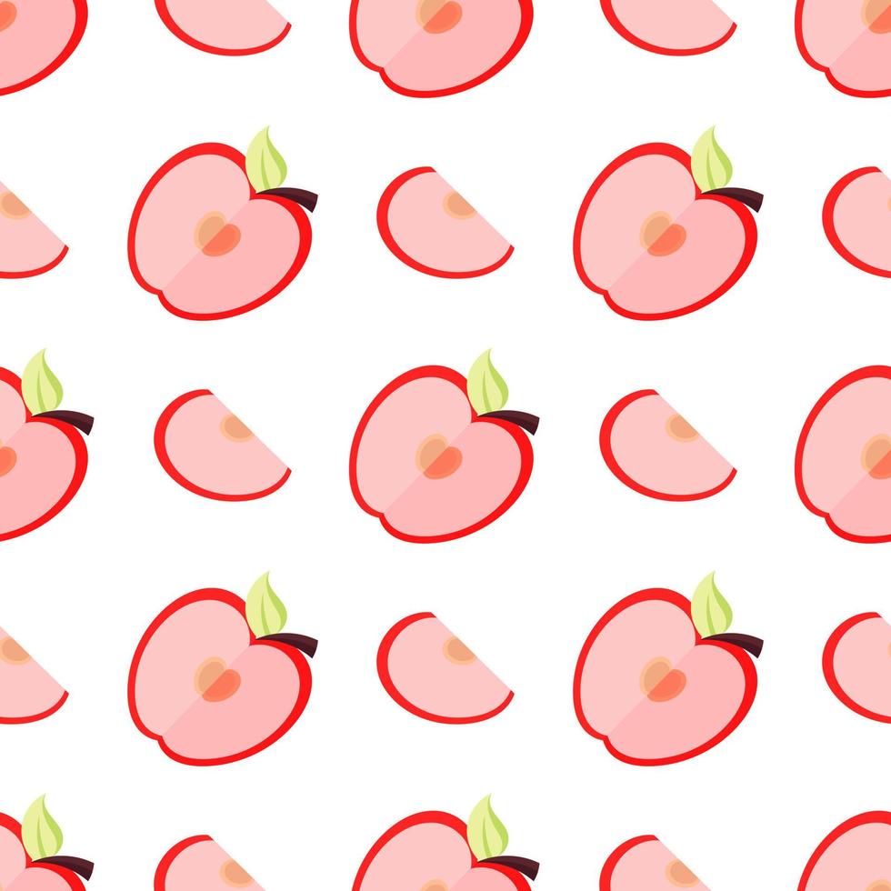 seamless pattern of apples vector