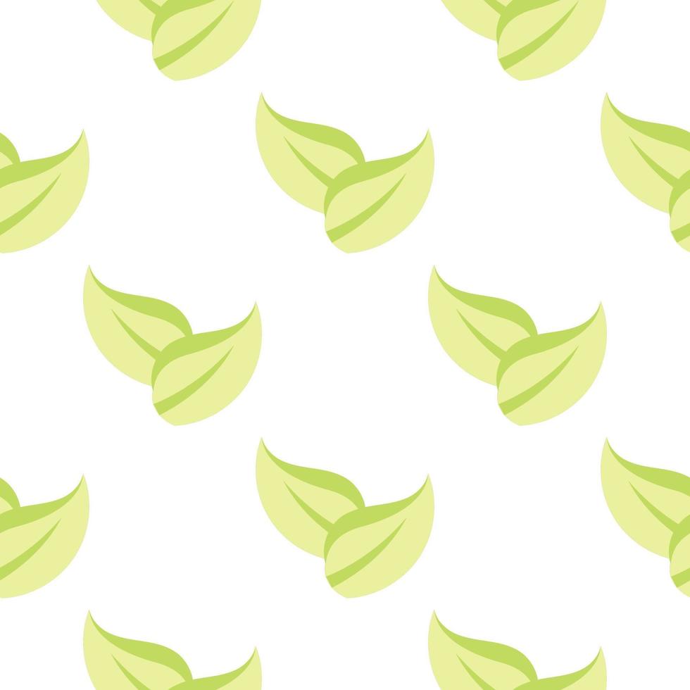 fresh tea leaf seamless pattern vector