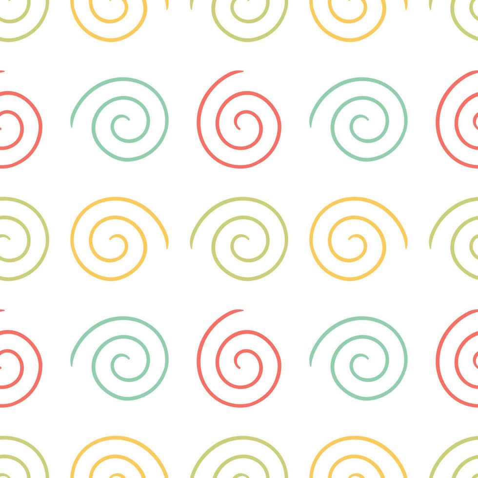 colorful spiral line seamless pattern vector