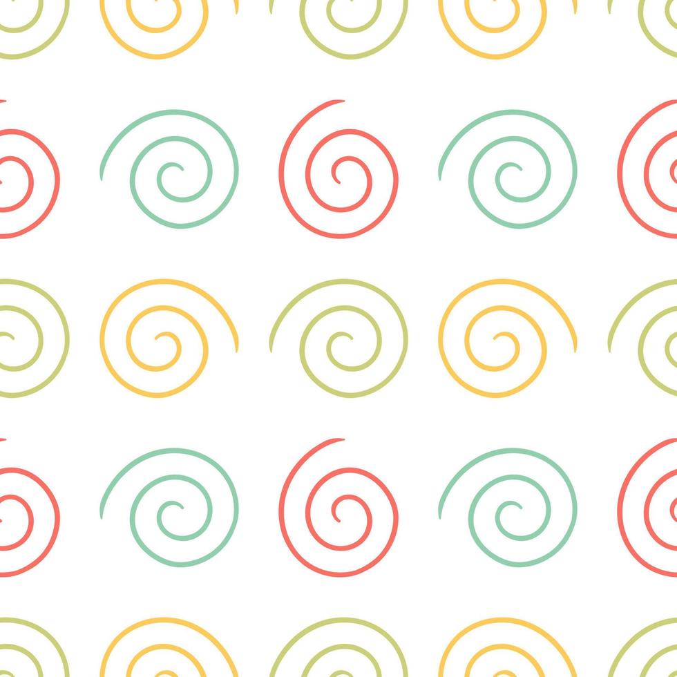 colorful spiral line seamless pattern vector