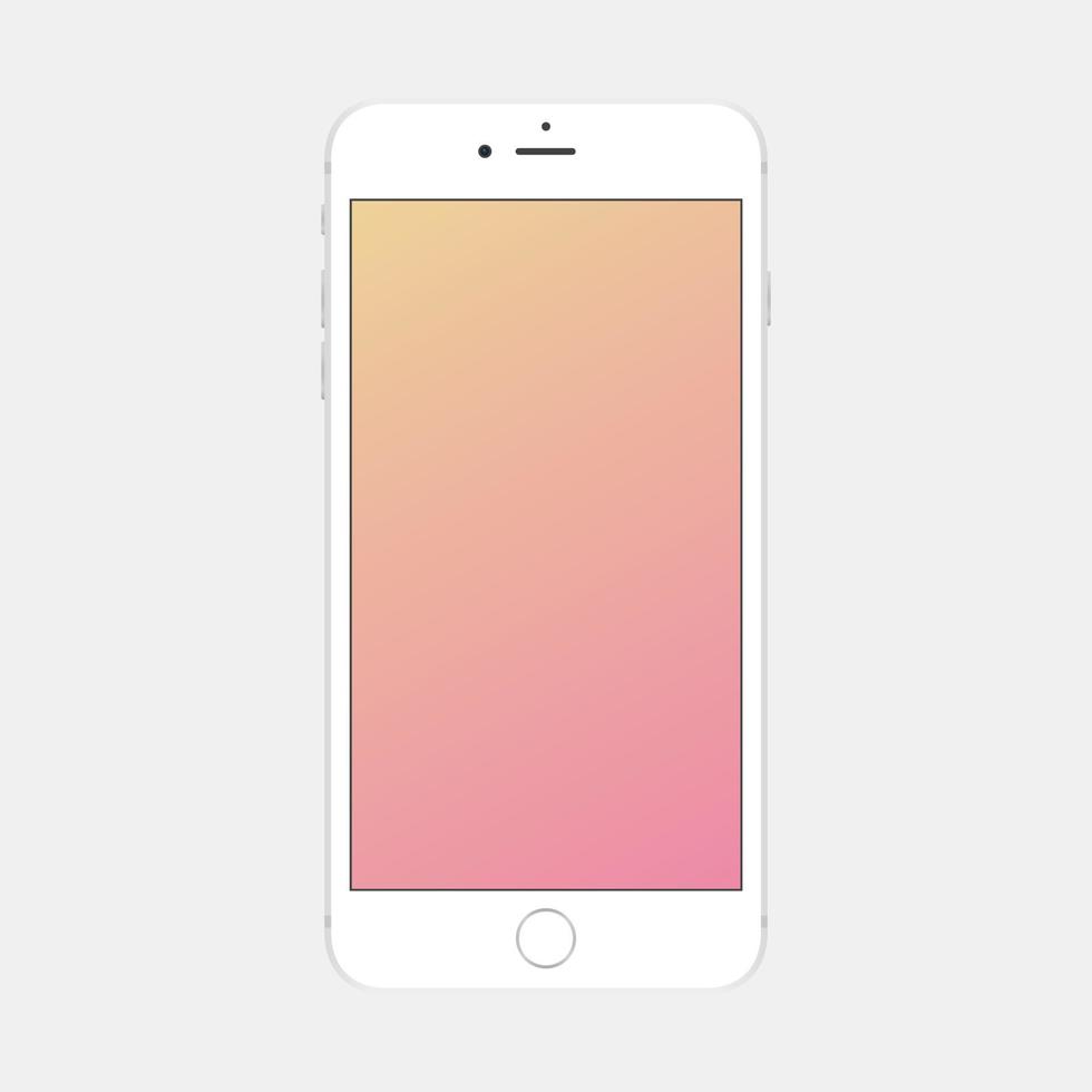 Realistic Colourful smartphone mockup flat illustration vector