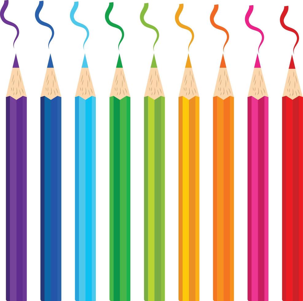 Set of Colorful pencil vector