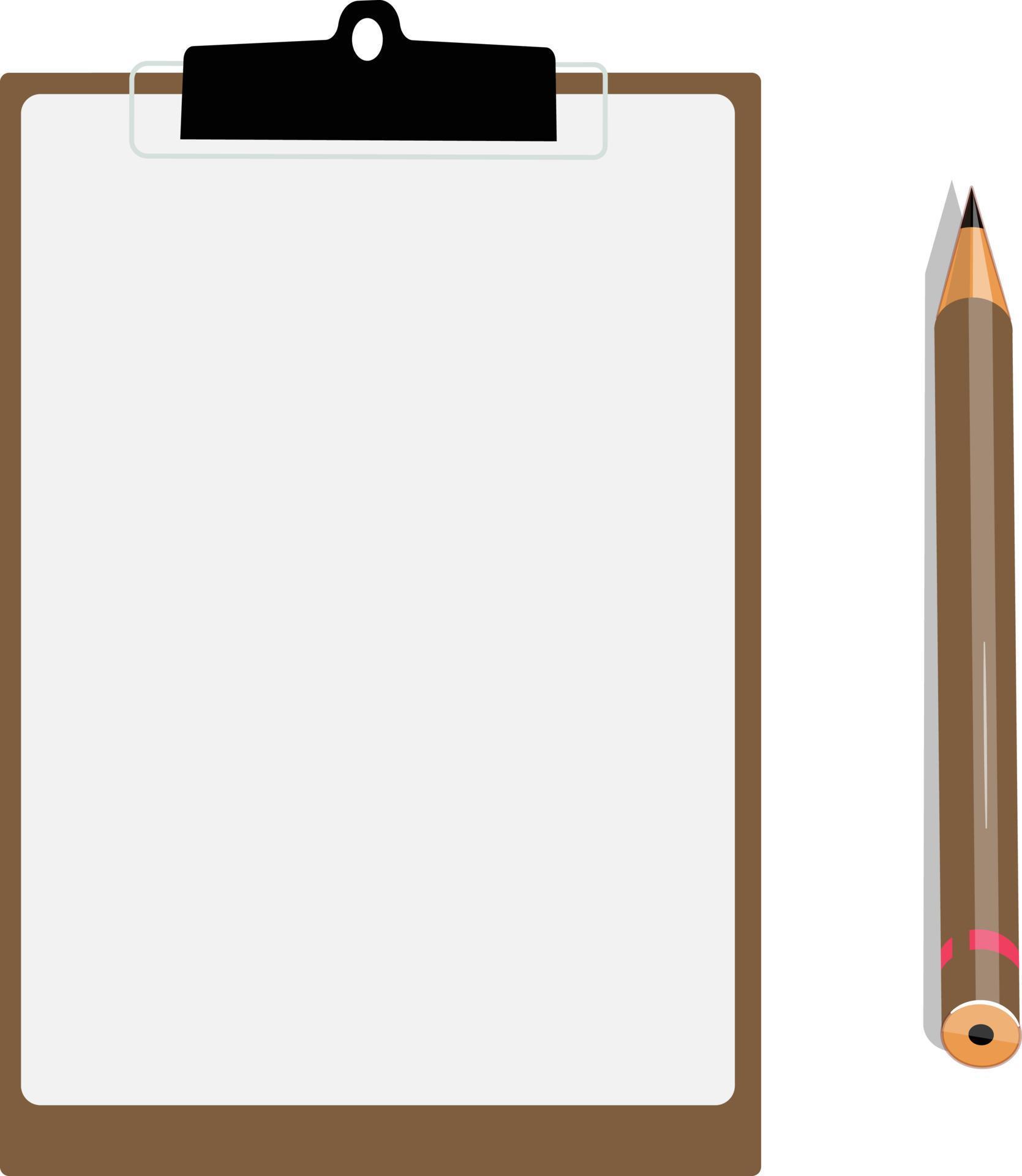 Empty Clipboard with Pencil 5845946 Vector Art at Vecteezy