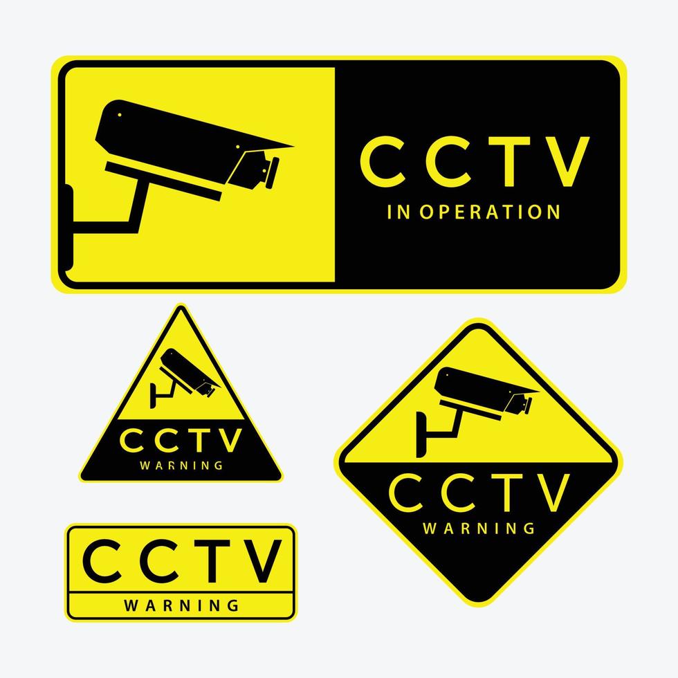 diseño de vector de logotipo de cámara segura cctv ilustración vintage