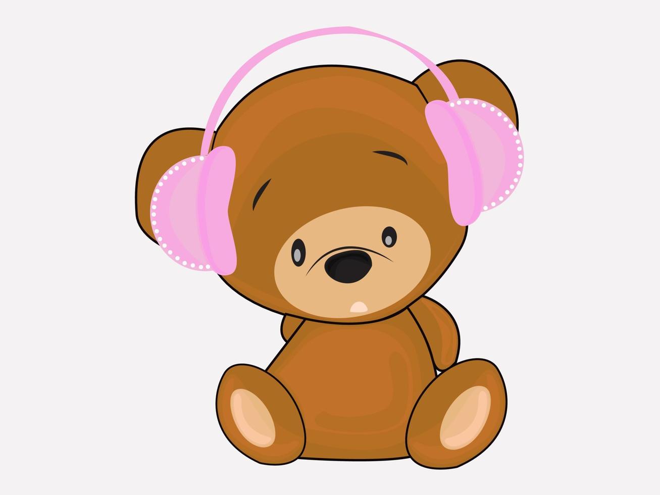 brown teddy bear vector