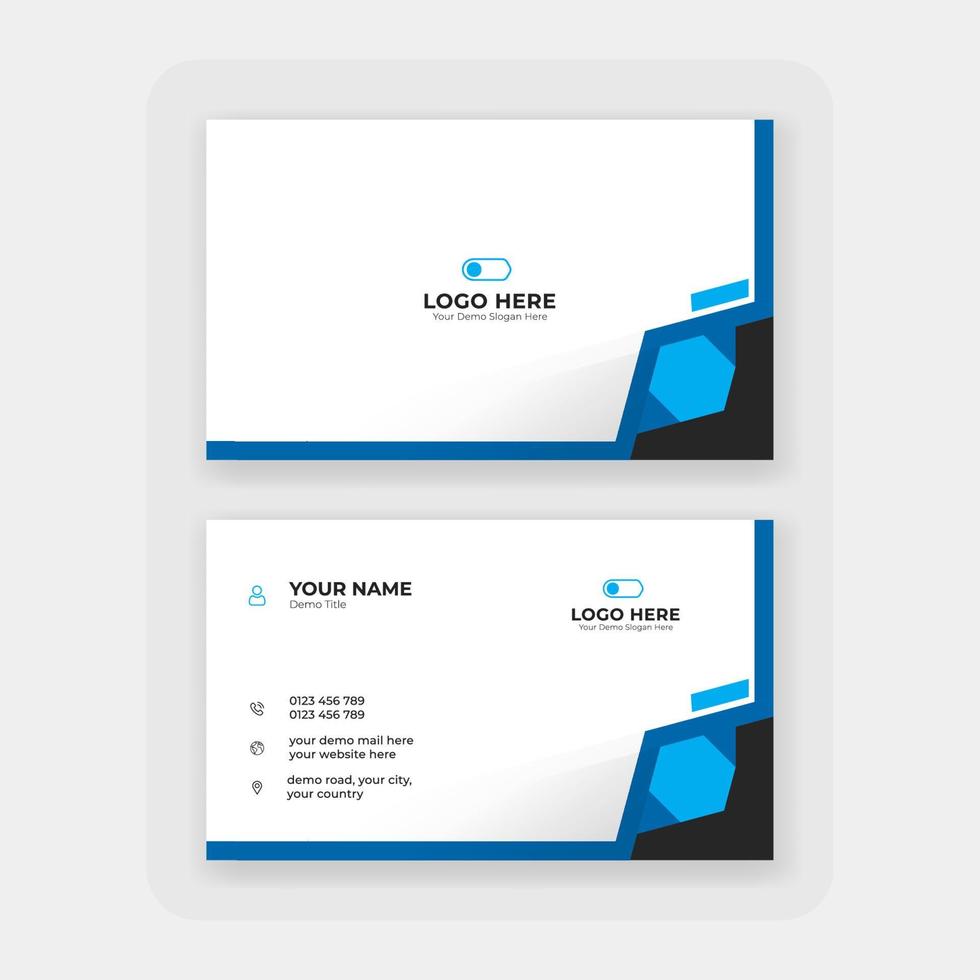 modern abstract business card design template vector