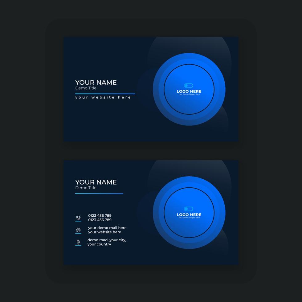 modern abstract business card design template vector