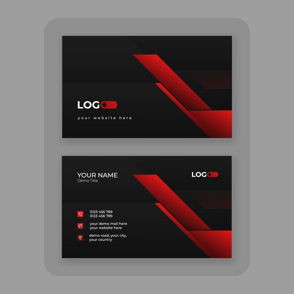 modern abstract business card design template vector