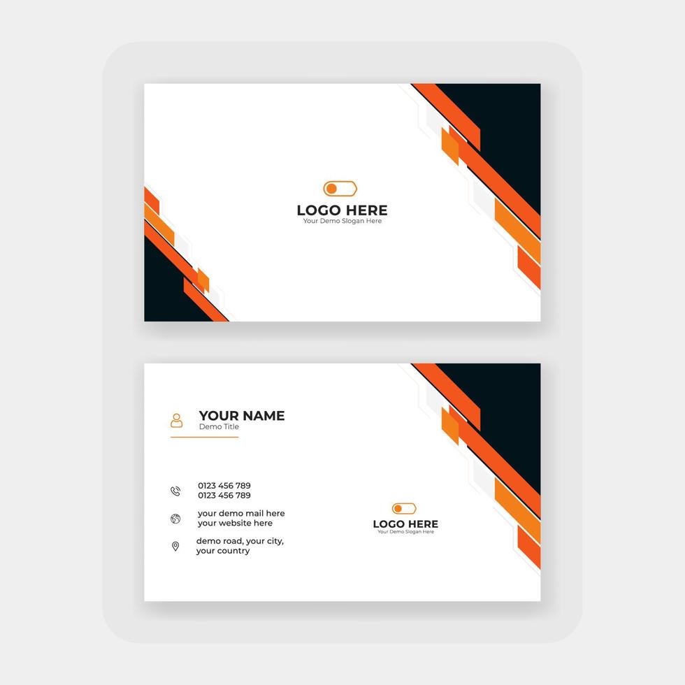 modern abstract business card design template vector