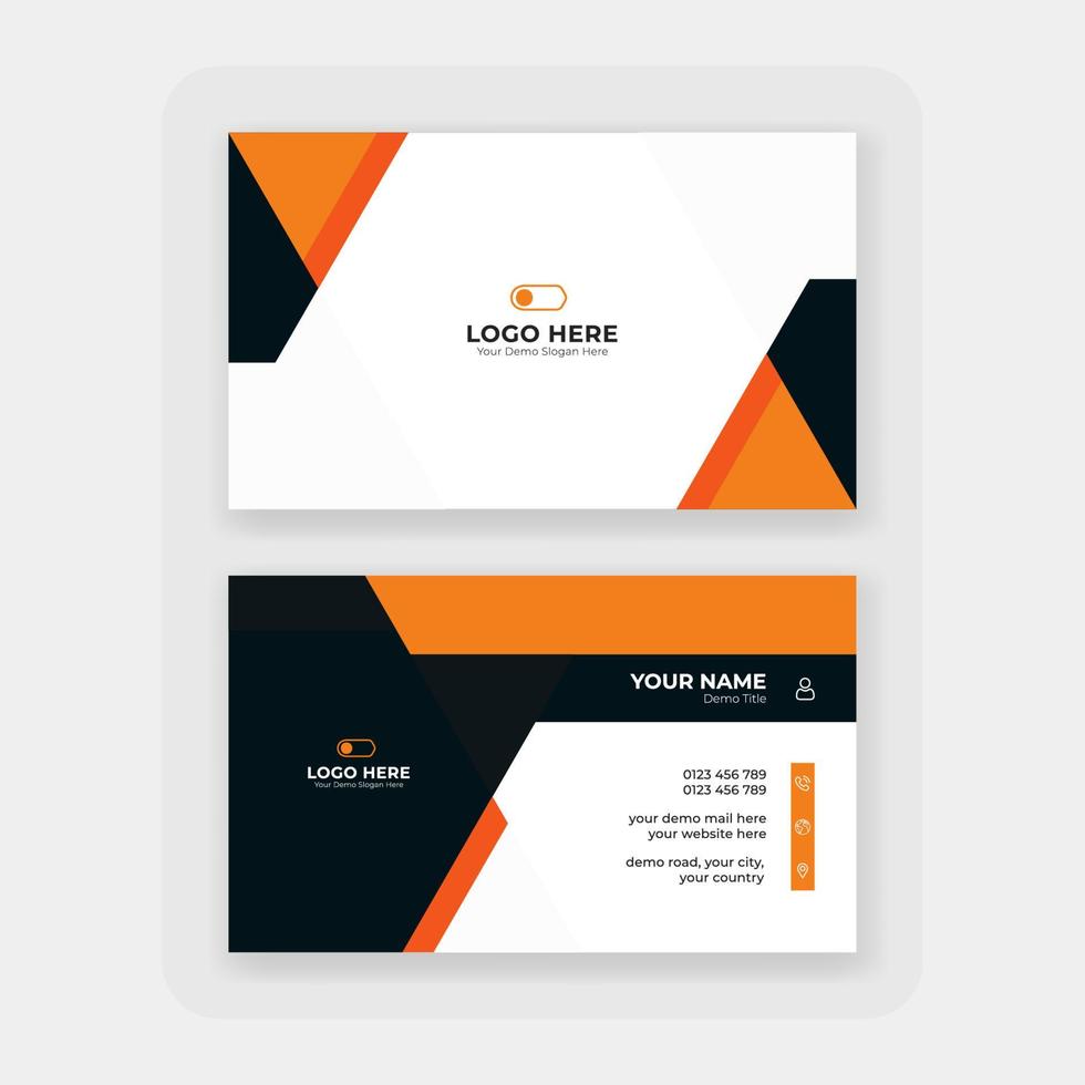 modern abstract business card design template vector