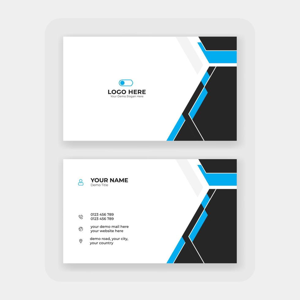 modern abstract business card design template vector