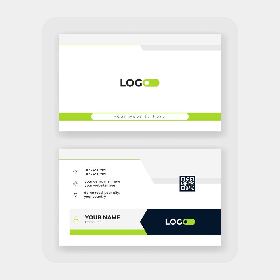 modern abstract business card design template vector