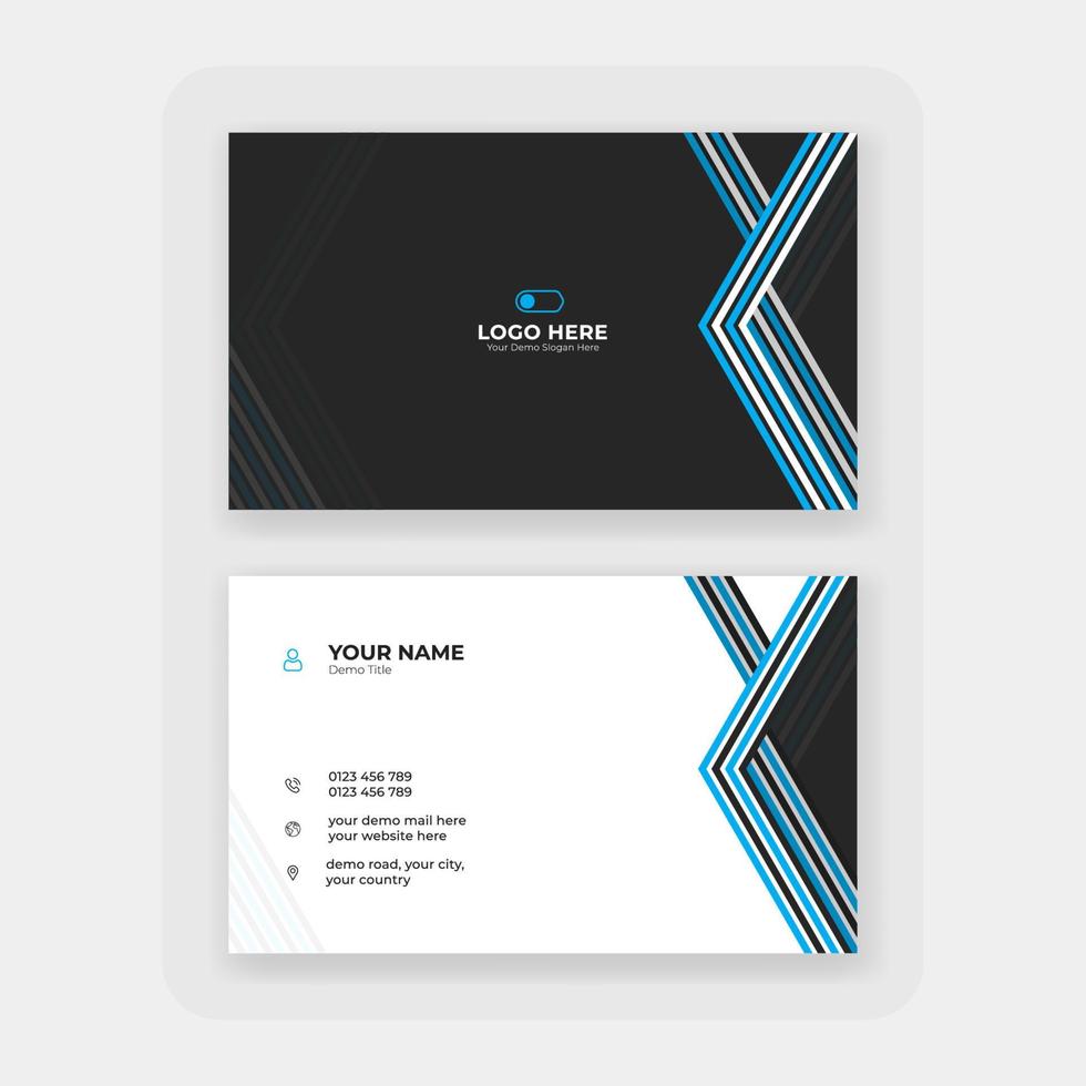 modern abstract business card design template vector